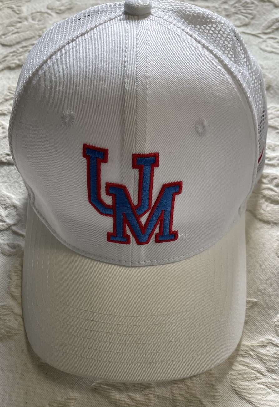 Nike Ole Miss Rebels SEC Snapback Trucker Style Meshback Hat White Light Blue