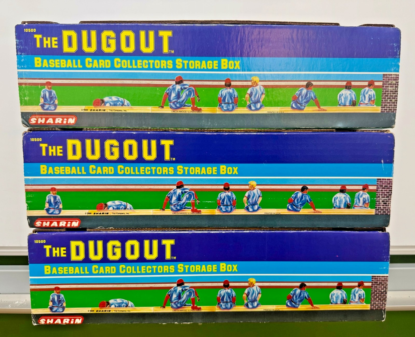 10500 The Dugout Baseball Card Collector Storage Box Empty SHARiN Lot (3 Boxes)