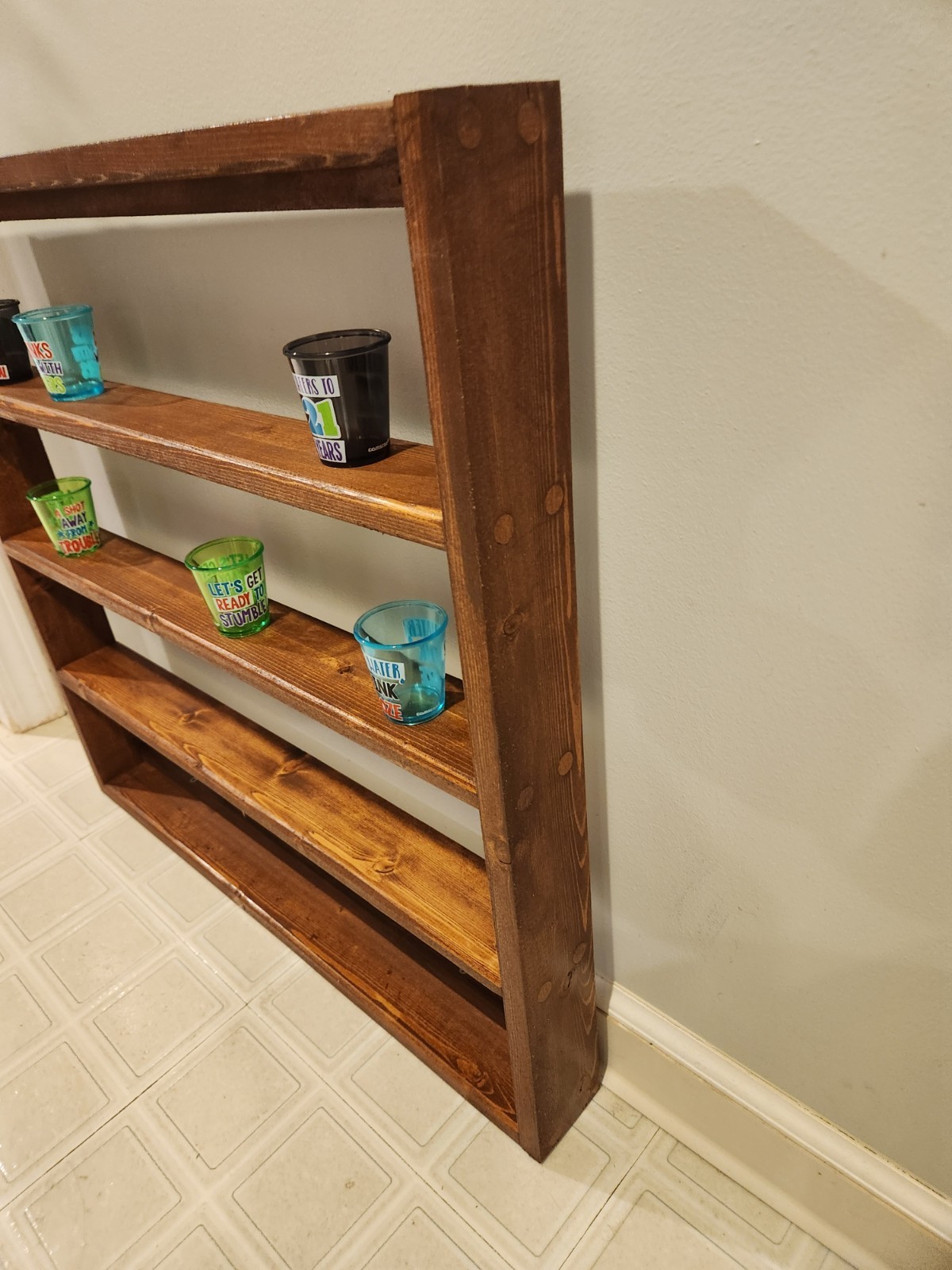 Sports Card Display Collectable Shelf Solid Pine Wood Shelves and Frame Const.