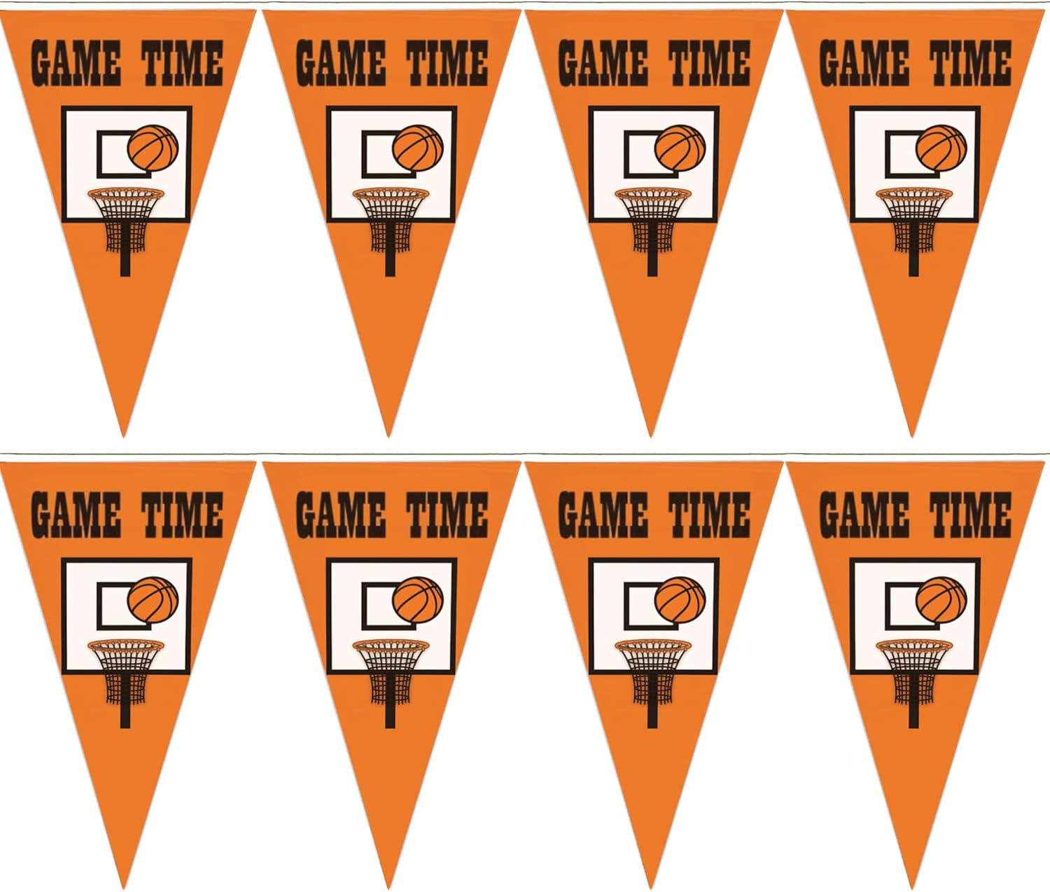 Basketball Pennant Banner 100ft Backboard Net March Party Hoops Madness Decor