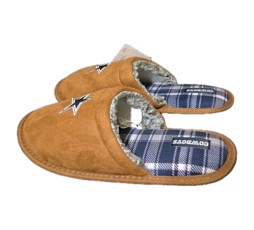 Foco NFL Dallas Cowboys Men’s Slippers Suede Size M 9-10 NEW