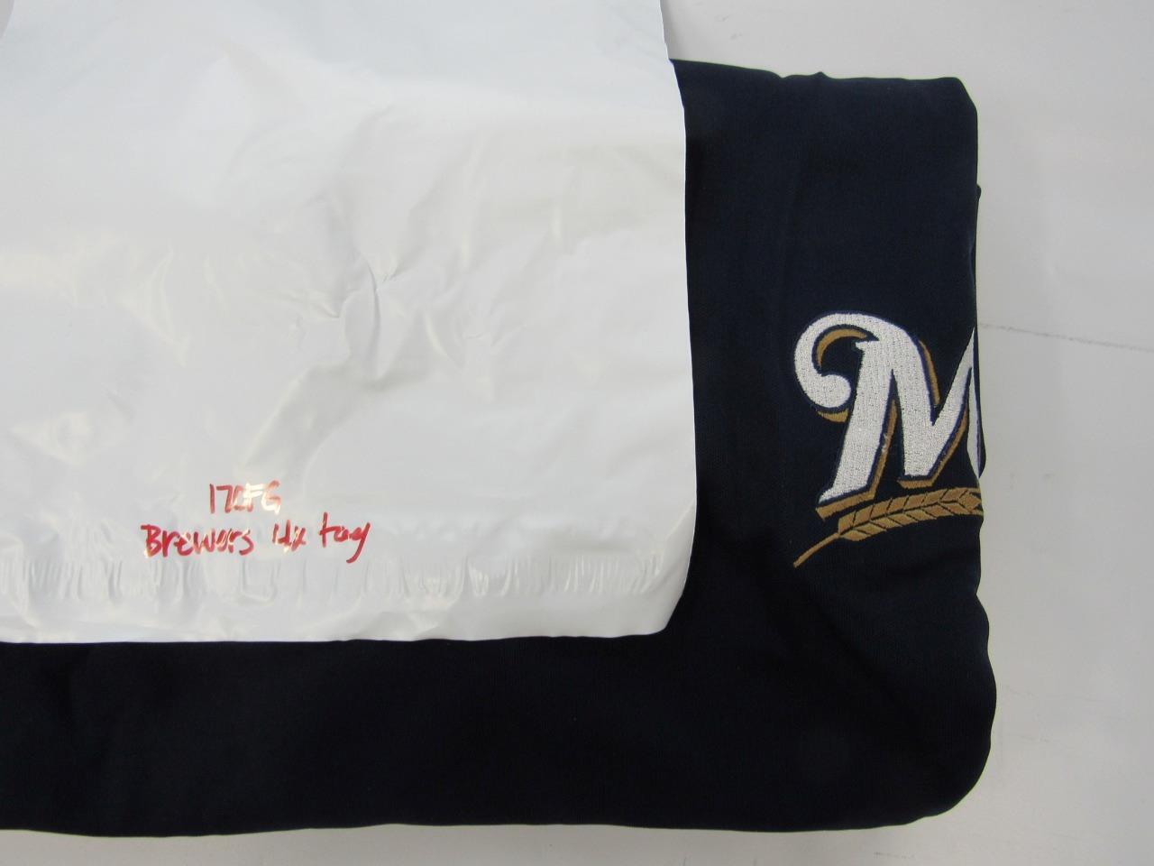 New Milwaukee Brewers Mens Sizes 4XL-5XL-6XL Majestic Blue Polyester Polo Shirt