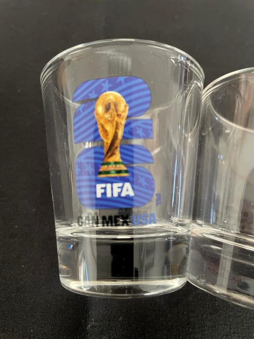 2 PC FIFA WORLD CUP 2026 USA Host Nation & SF Bay Area Host City Shot Glass Set