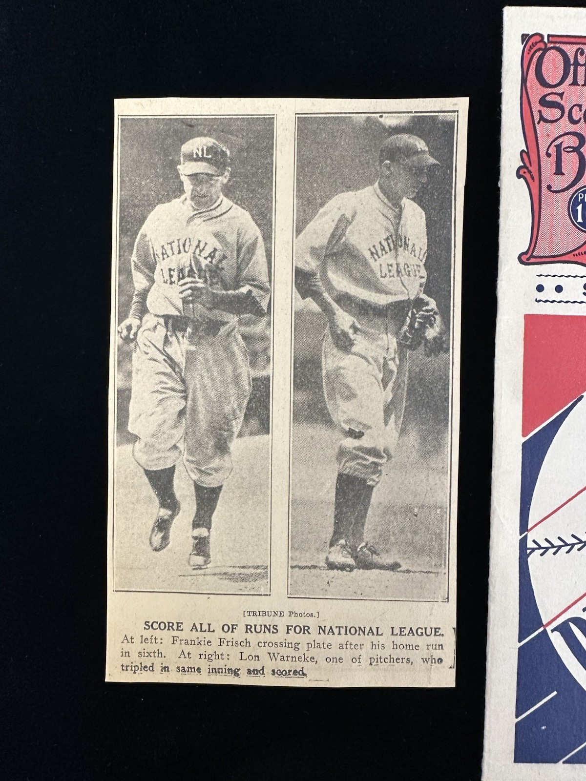 July 6 1933 MLB Baseball 1st All-Star Game Program @ Comiskey Park – RARE!