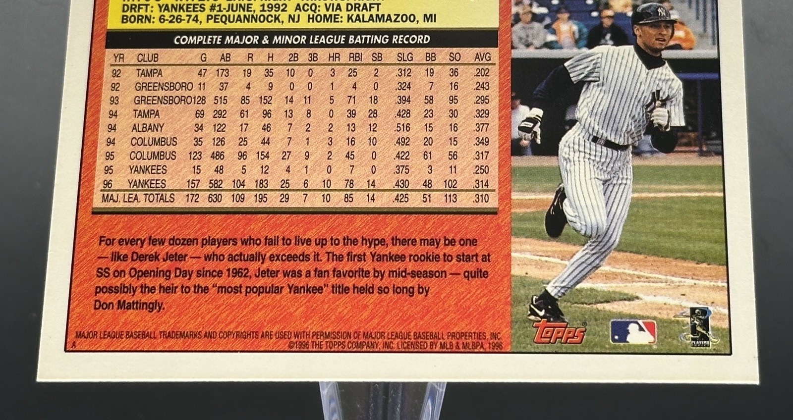 1997 Topps #13 Derek Jeter – New York Yankees | Rookie Cup