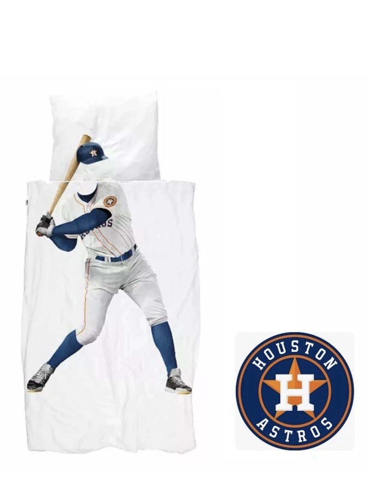 MLB Baseball Player Duvet & Pillowcase Set (Full/Queen) – Houston Astros NWT