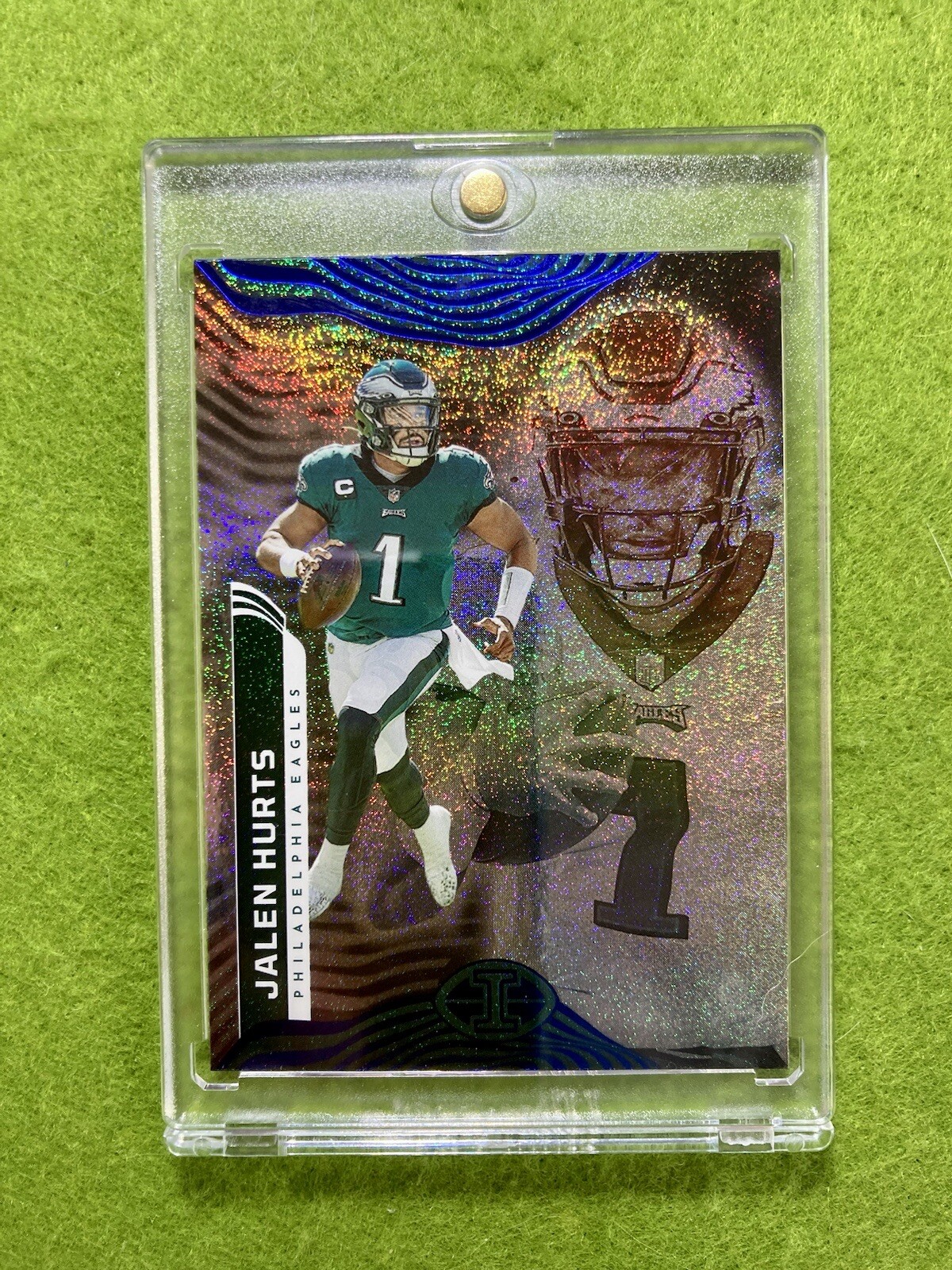 Jalen Hurts WHITE SPARKLE PRIZM DOTS CARD 2022 JALEN HURTS Illusions EAGLES SP