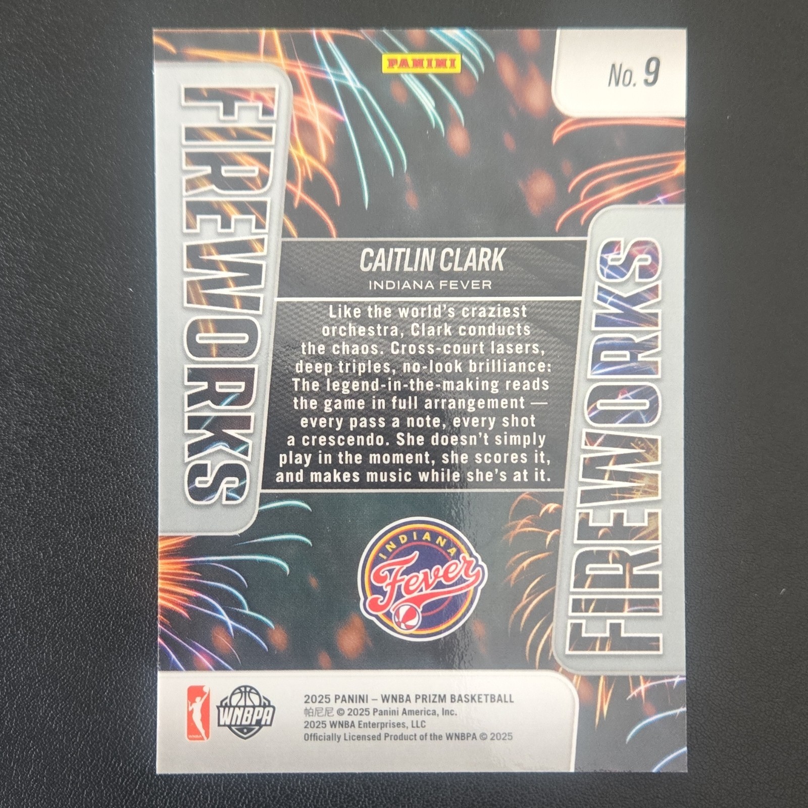 Panini Prizm WNBA 2025 Caitlin Clark Fearless Insert #7 Indiana Fever