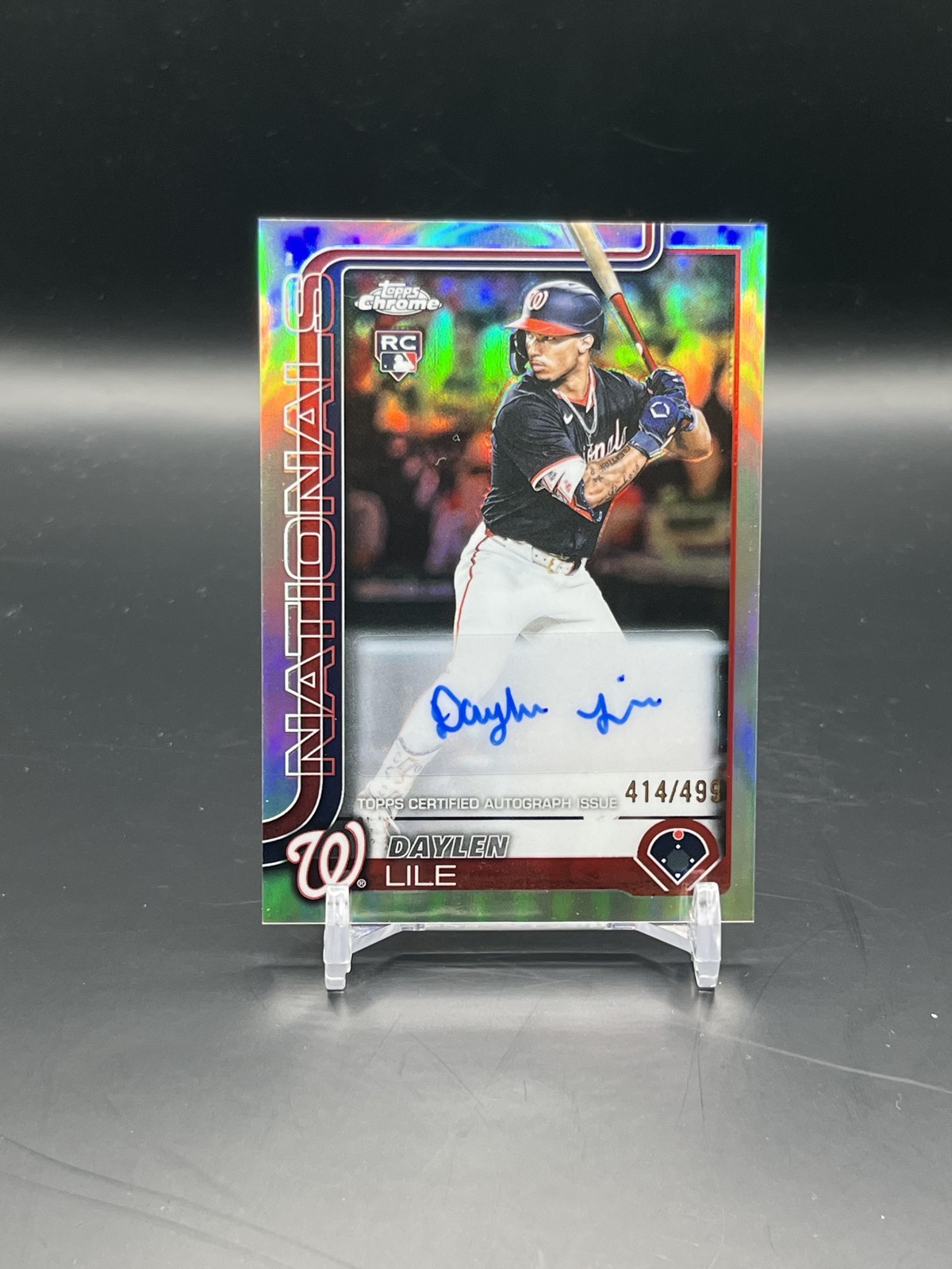 2025 Topps Chrome Update Series Autographs Daylen Lile #AC-DL Refractor 414/499