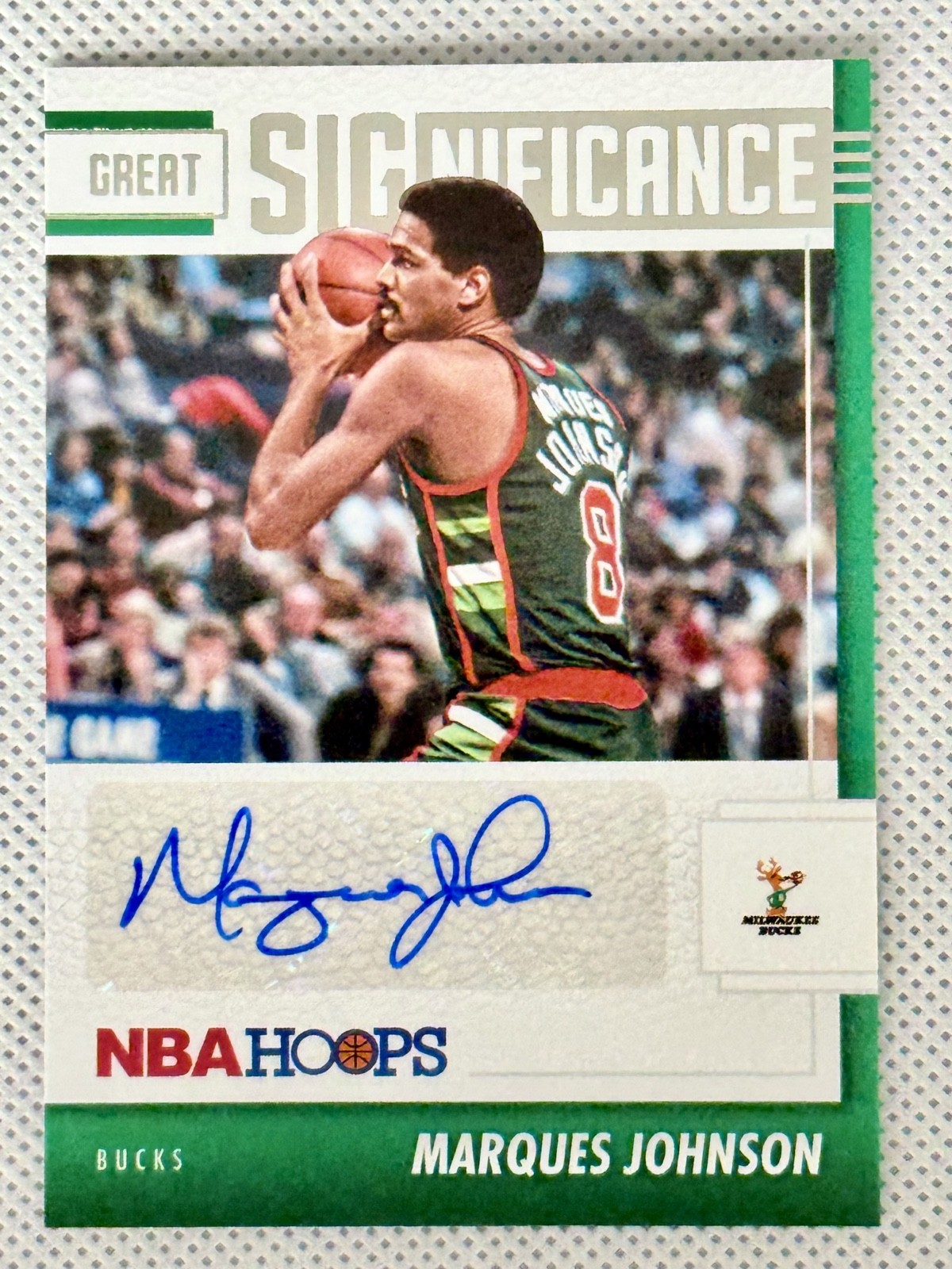 Marques Johnson Auto 2021-22 Panini NBA Hoops – Great Significance #GS-MJN (AU)