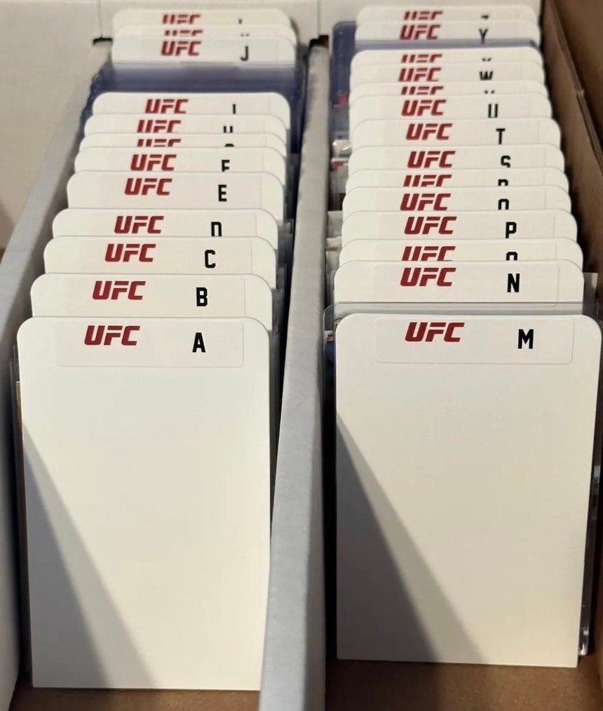(26) TALL Sports Card Dividers with 26 FREE UFC A-Z Labels Set