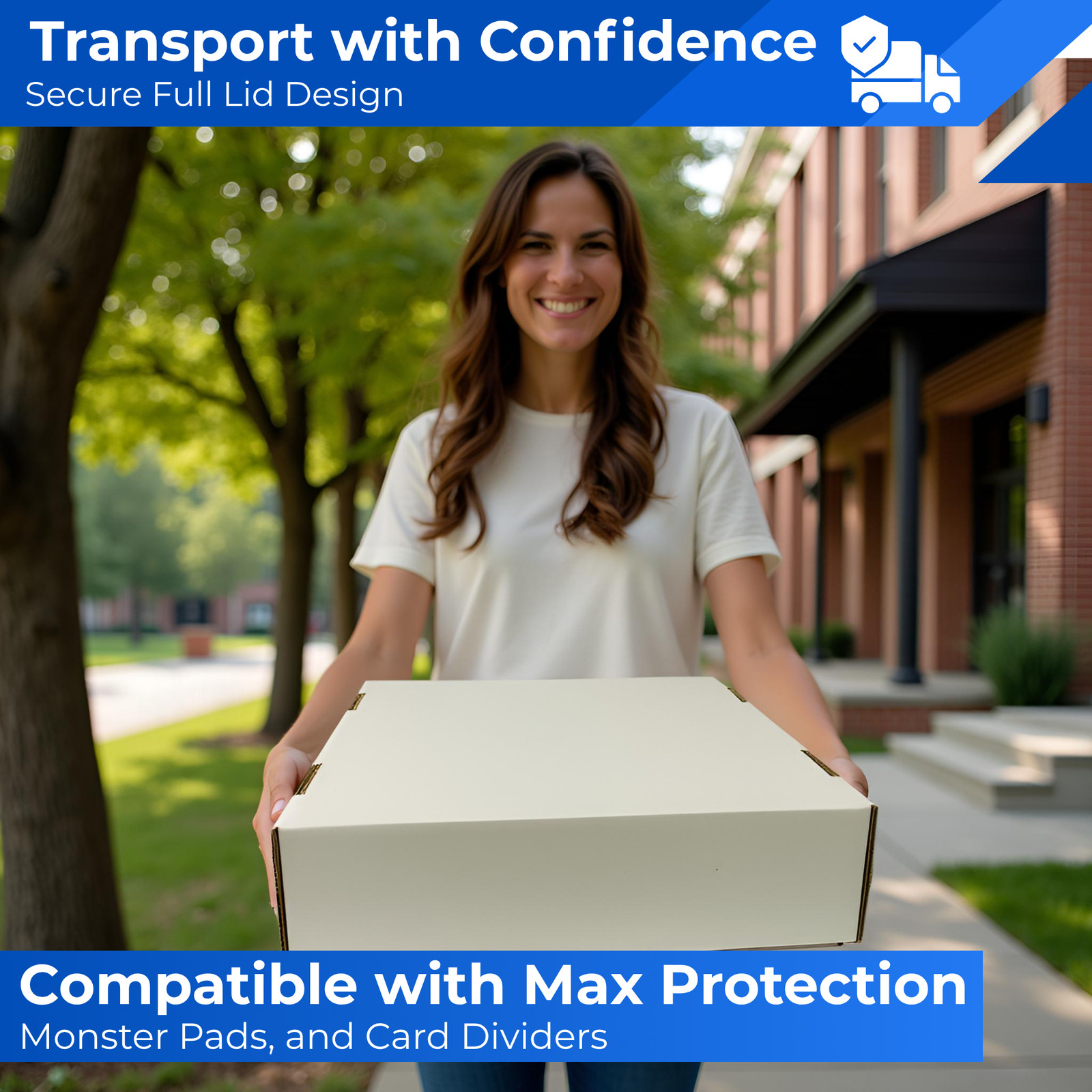 (5) Max Pro Super Monster 5000 Trading Card Capacity Storage Box Full Lid