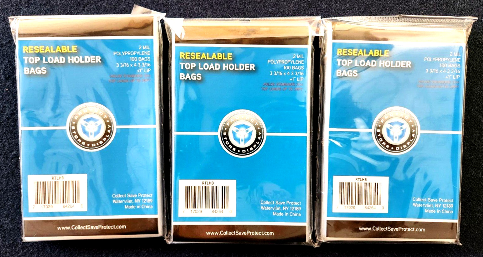 (300-Count) CSP Resealable Topload Holder Bags – Bags Fit Single Toploaderss