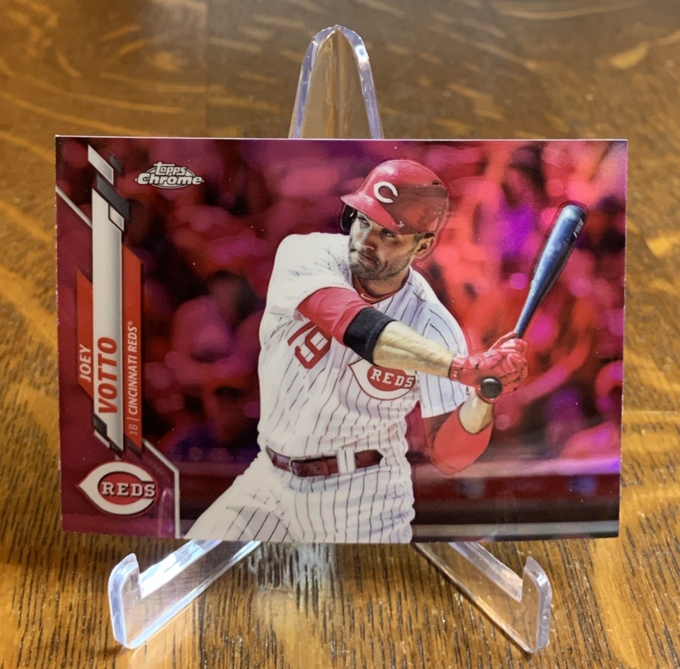 2020 Topps Chrome Pink Refractor #9 Joey Votto Cincinnati Reds D1