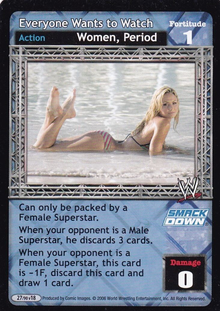 Stacy Keibler 2006 Comic Images WWE Raw Deal Royal Rumble Card 27 Everyone Wants