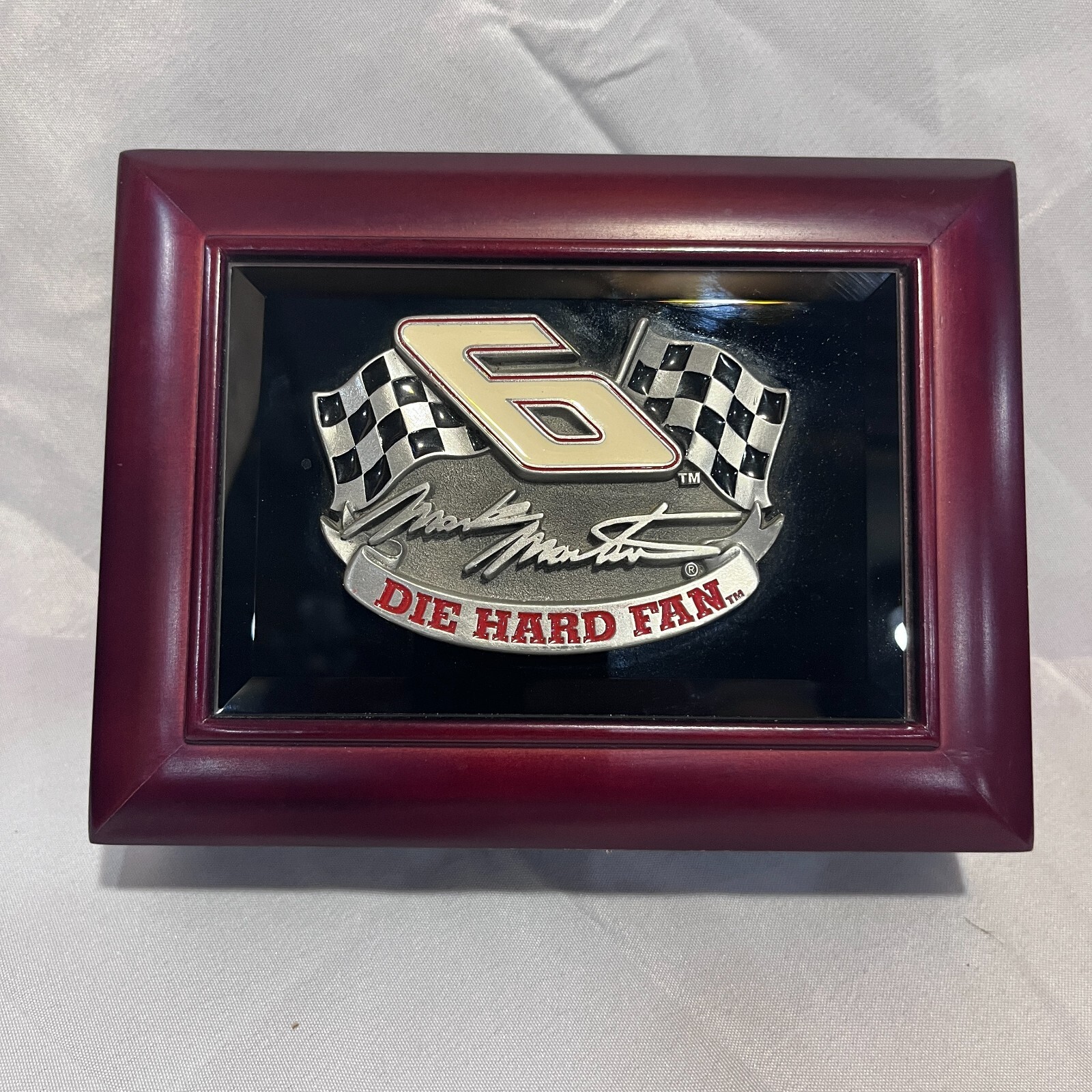 Vintage NASCAR #6 Mark Martin wooden Limited Edition Jewelry box Office Home