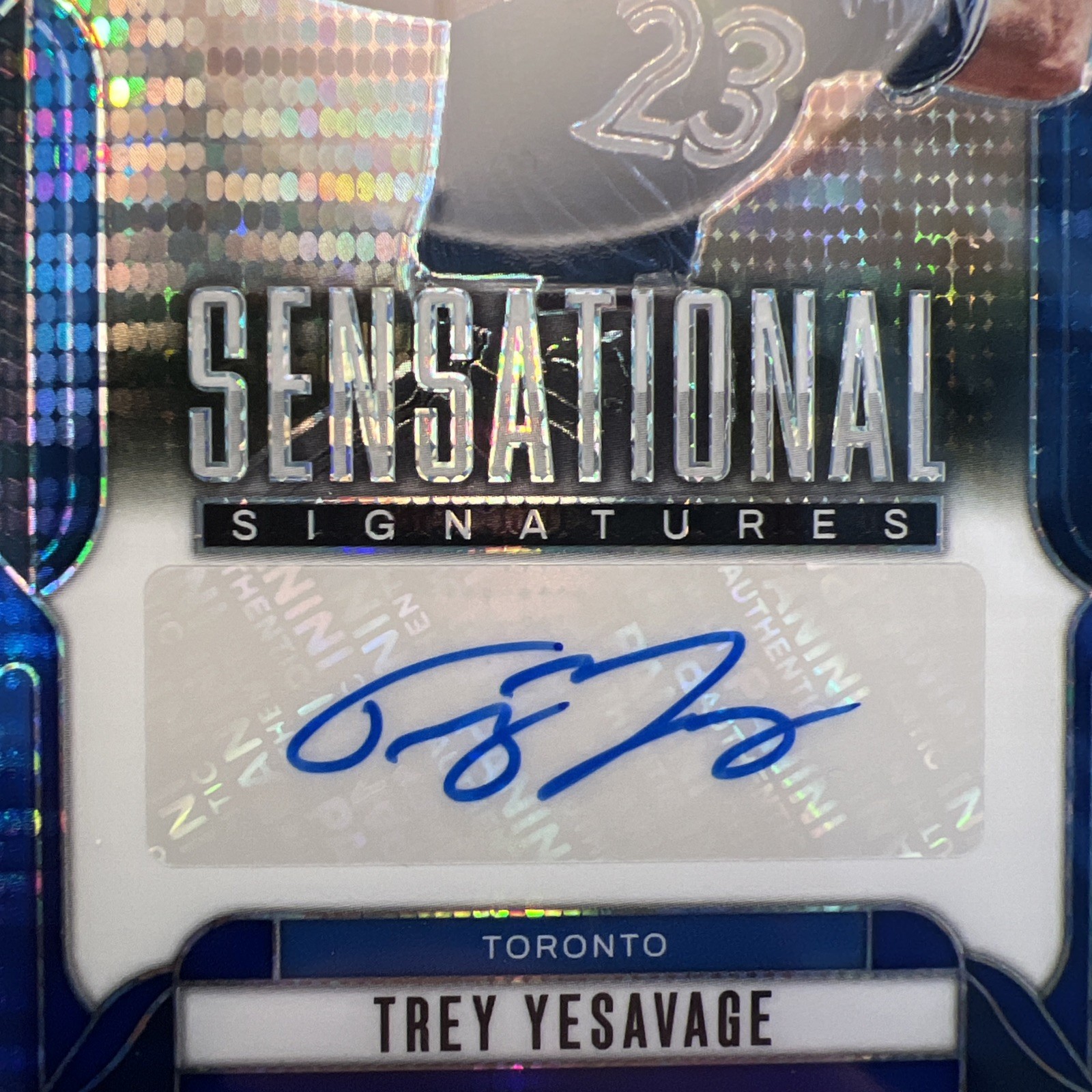 2025 Panini Sensational Signatures Trey Yesavage #SS-TY Blue Pulsar /49 PSA 10