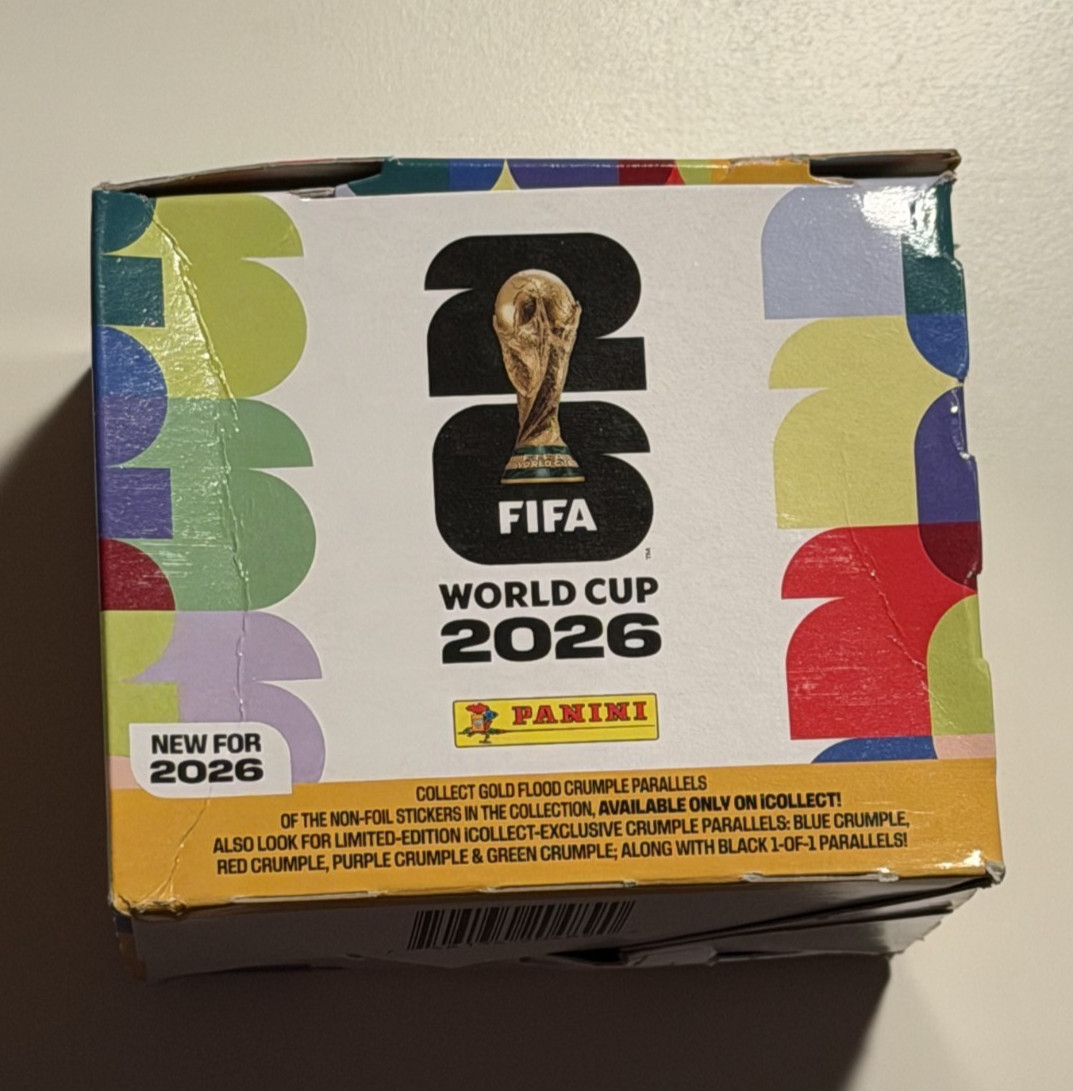 2026 Panini FIFA World Cup Gold Crumple SEALED Sticker Pack LOT of 10 Packs