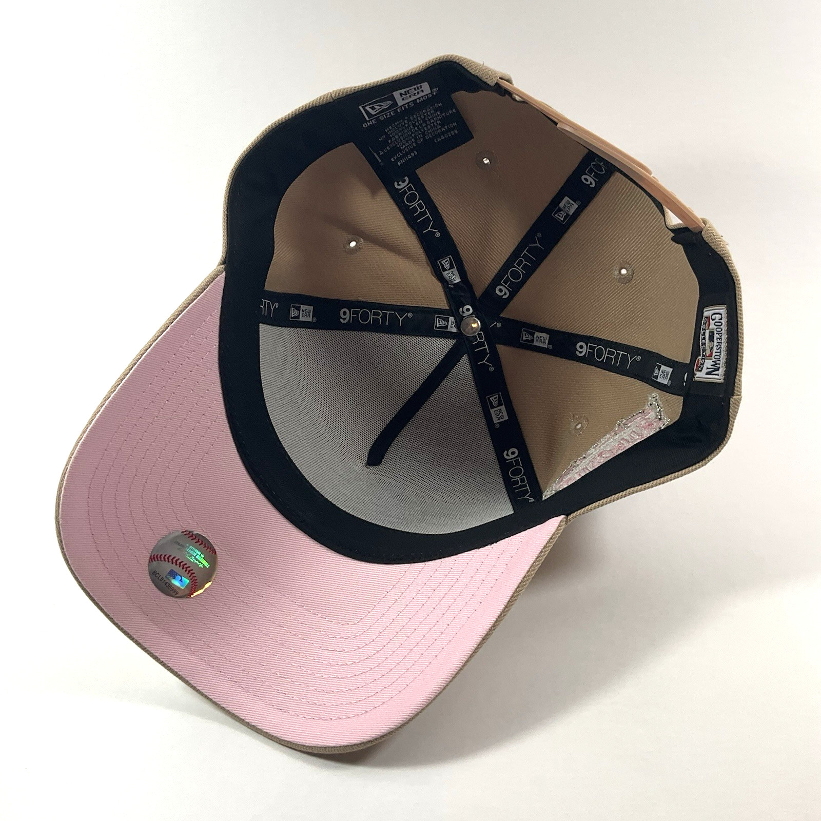 New Era Detroit Tigers Exclusive Beige Pink UV 9FORTY A-Frame Snapback Hat Cap