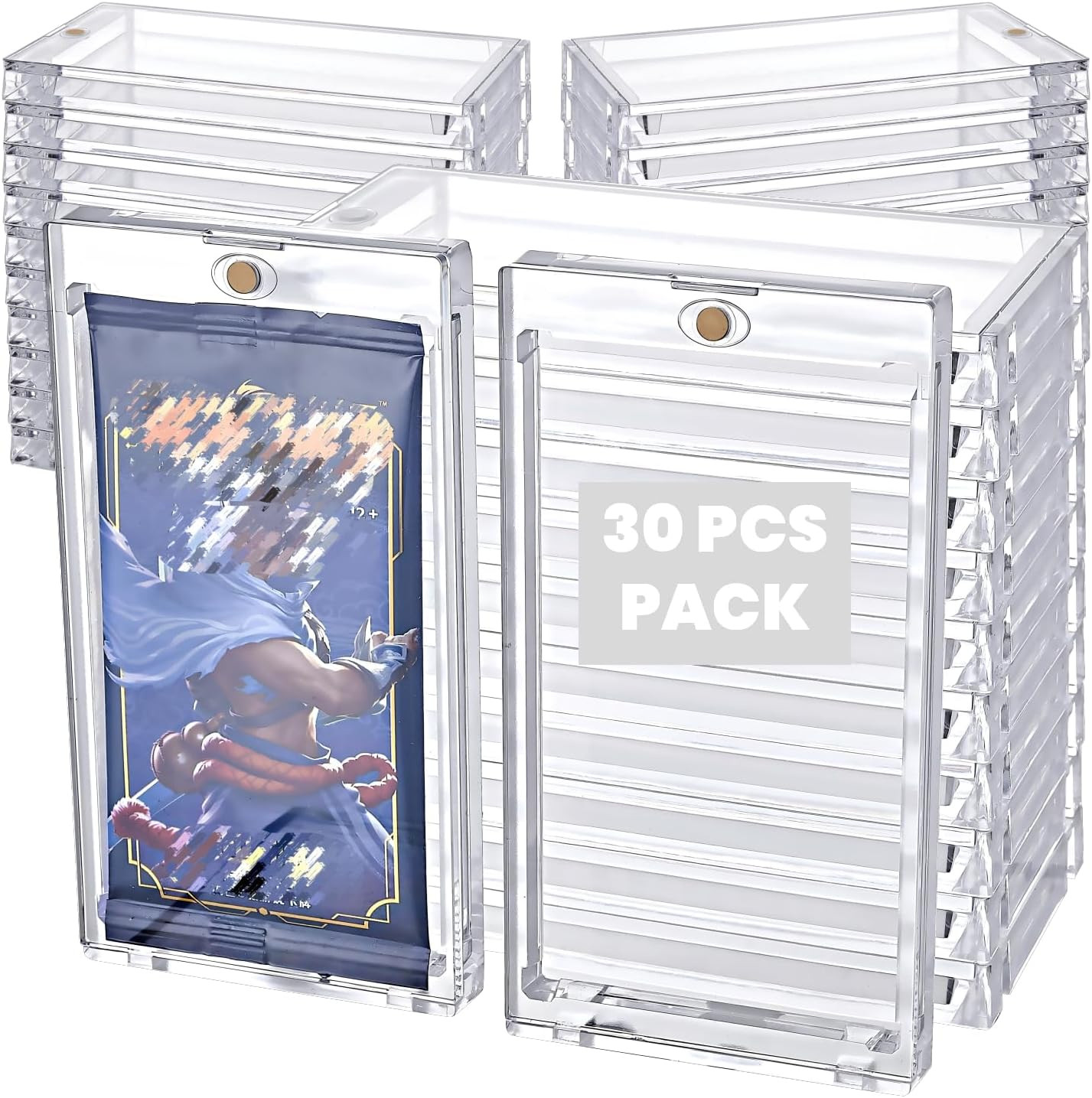 30 PCS Acrylic Booster Pack Protector-One Touch Booster Pack Magnetic Holder – U