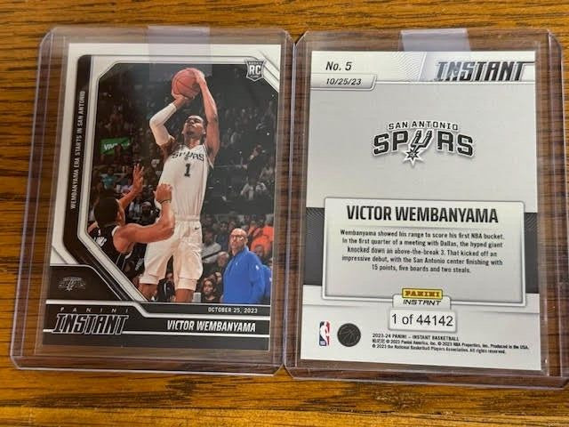 2023 Panini Instant NBA # 5 Victor Wembanyama San Antonio Spurs ROOKIE RC /44142