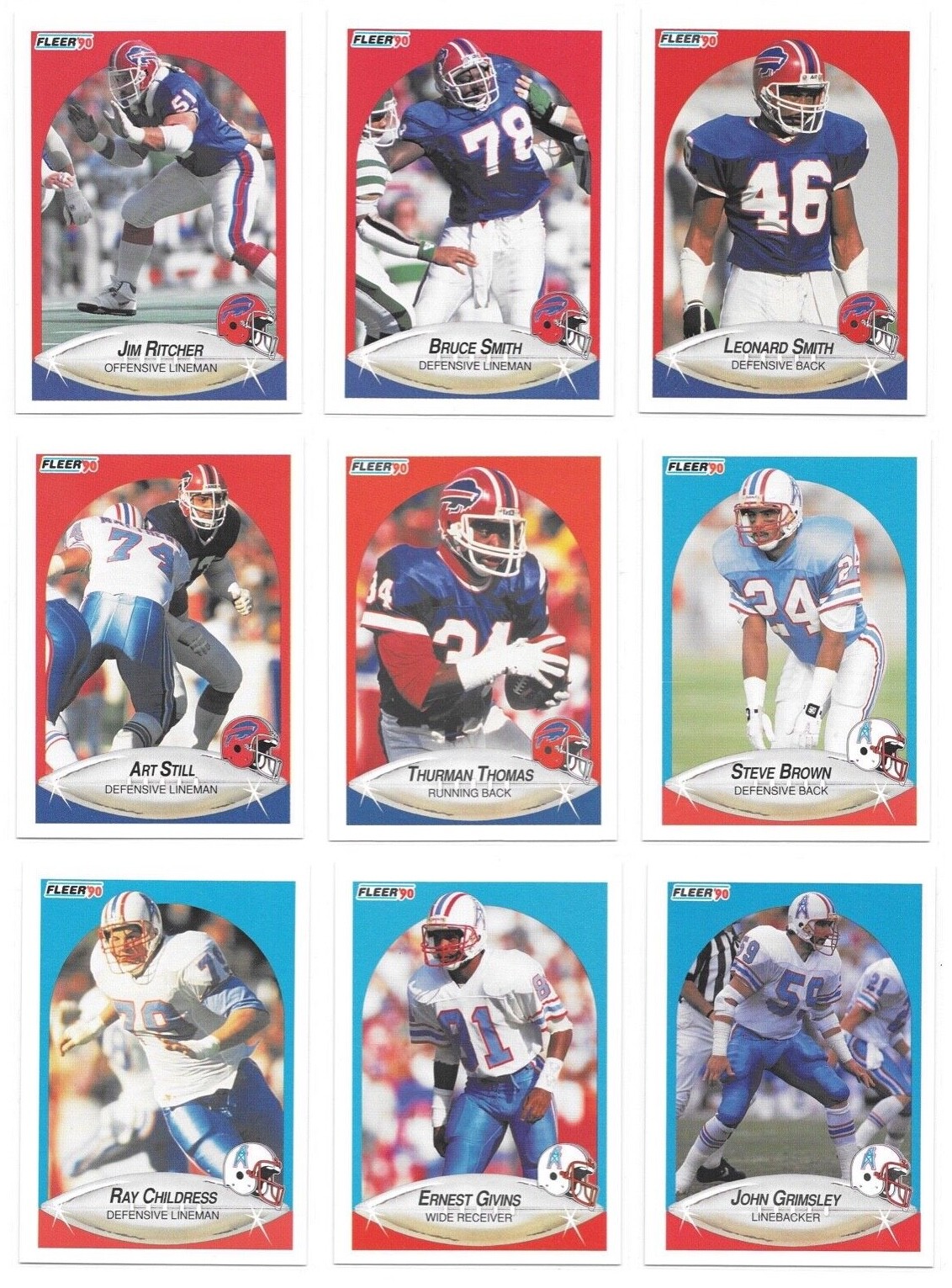 1990 Fleer Football Trading Cards / Choose #s 1 – 250 / mb39
