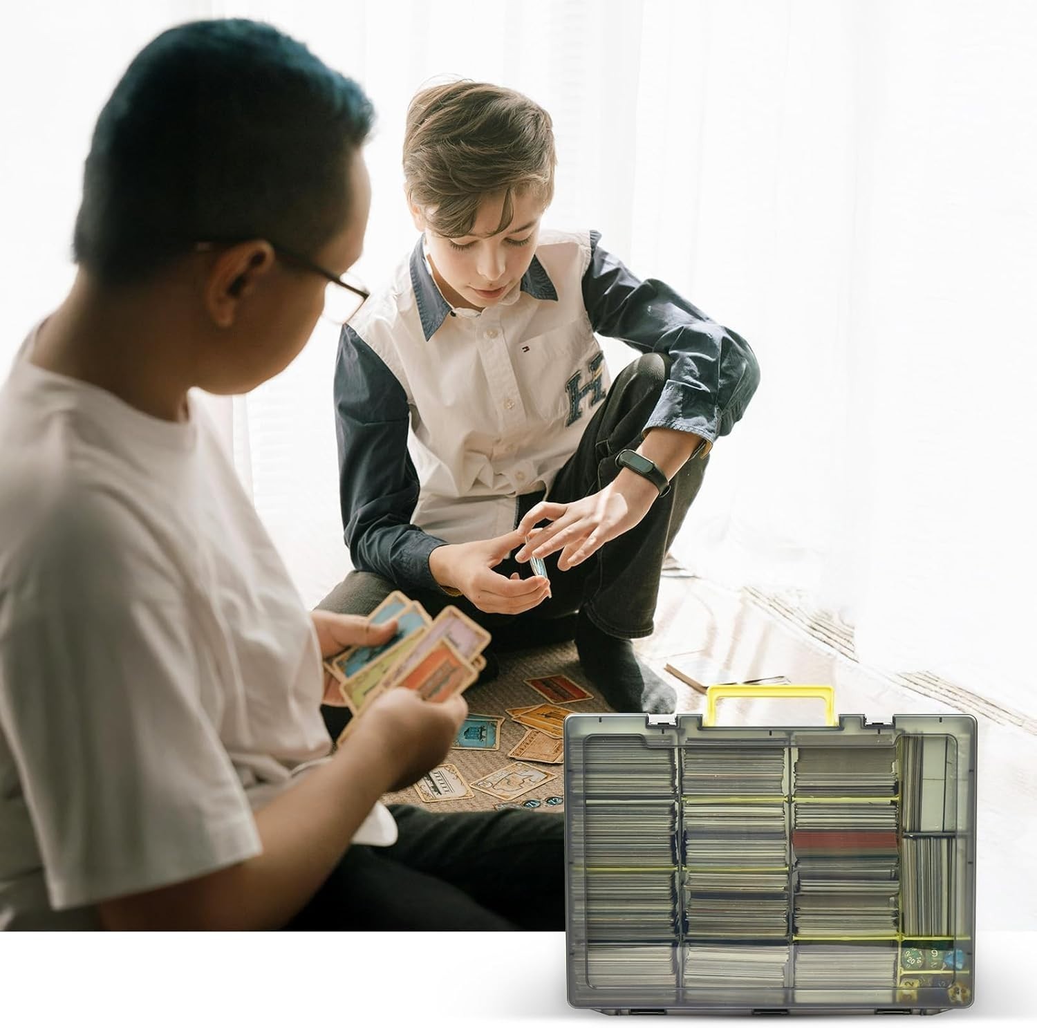 Large Capacity Trading Card Storage Box – Grey`
