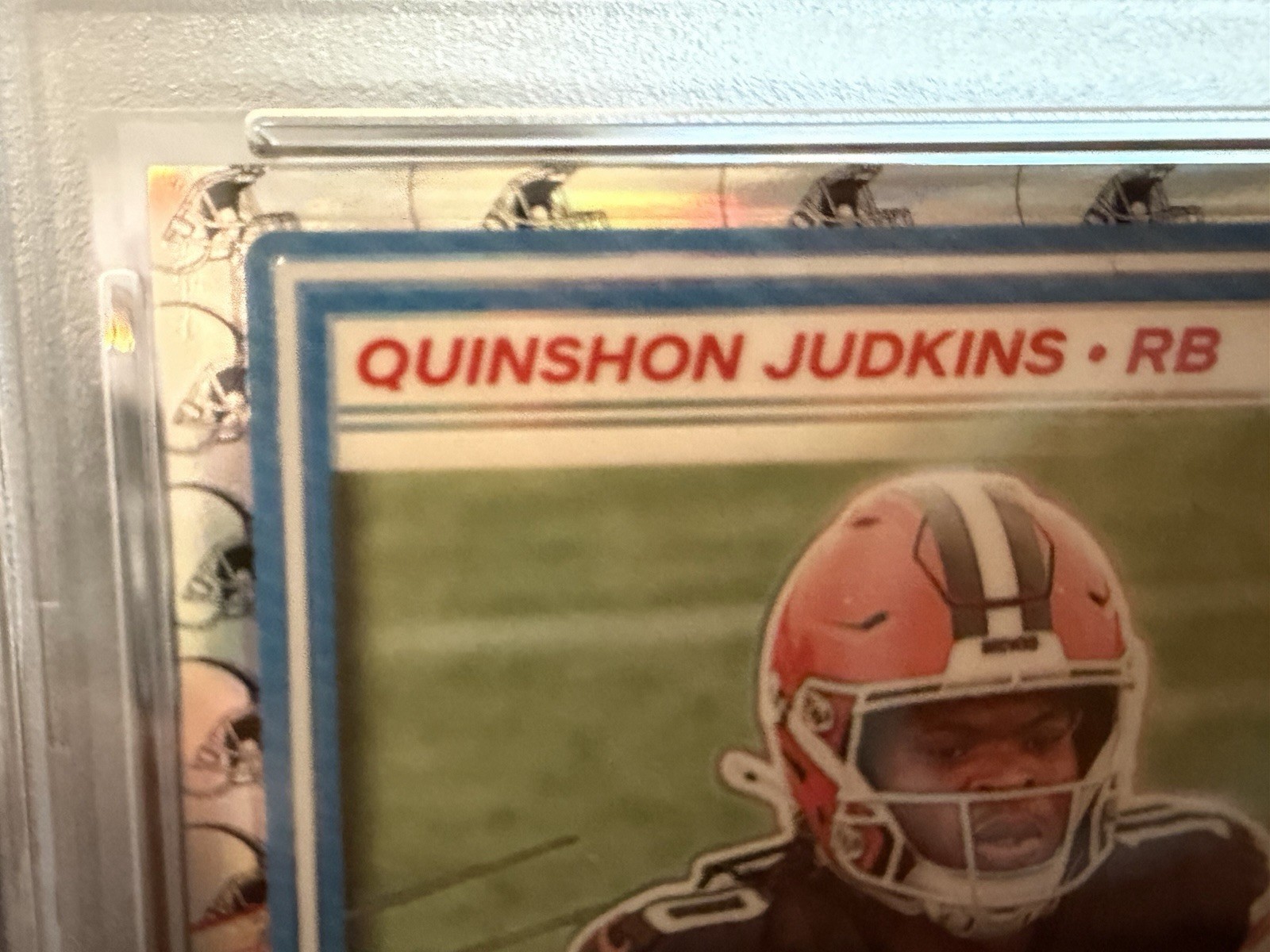 Panini Optic Quinshon Judkins #252 TEAM LOGO Prizm /32 RC PSA 9 1ST PRINT