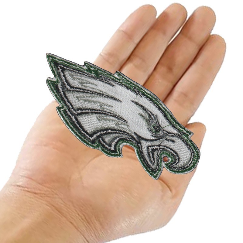 10 pcs Philadelphia Eagles Nation Logo Size 4.4 in x 1.8 in Sew Iron on Patches