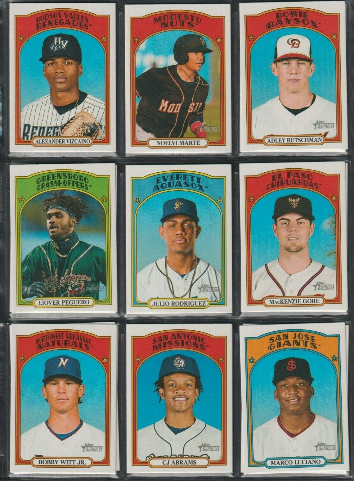 2021 Topps Heritage Minor League Baseball 1-220 Base & Short Prints You Choose