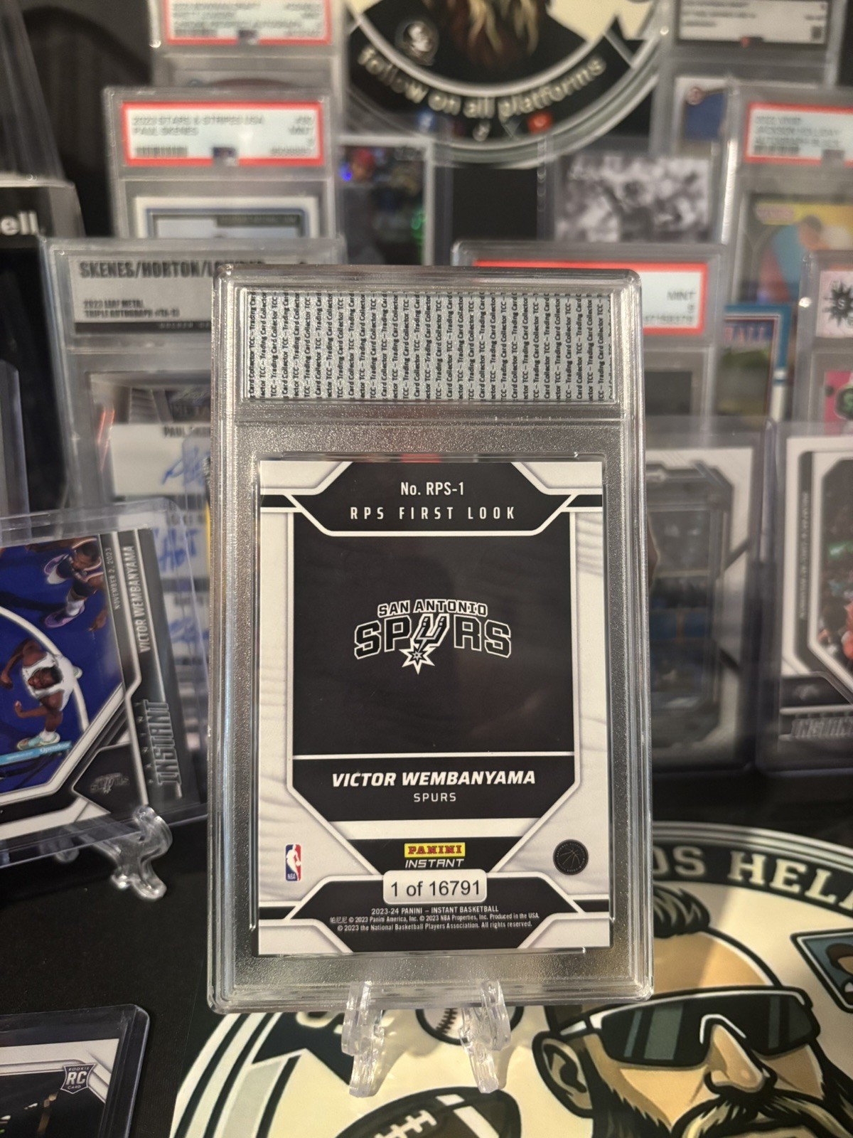 Victor Wembanyama 2023 Panini Instant RPS First Look Rookie Card 1st Graded 10