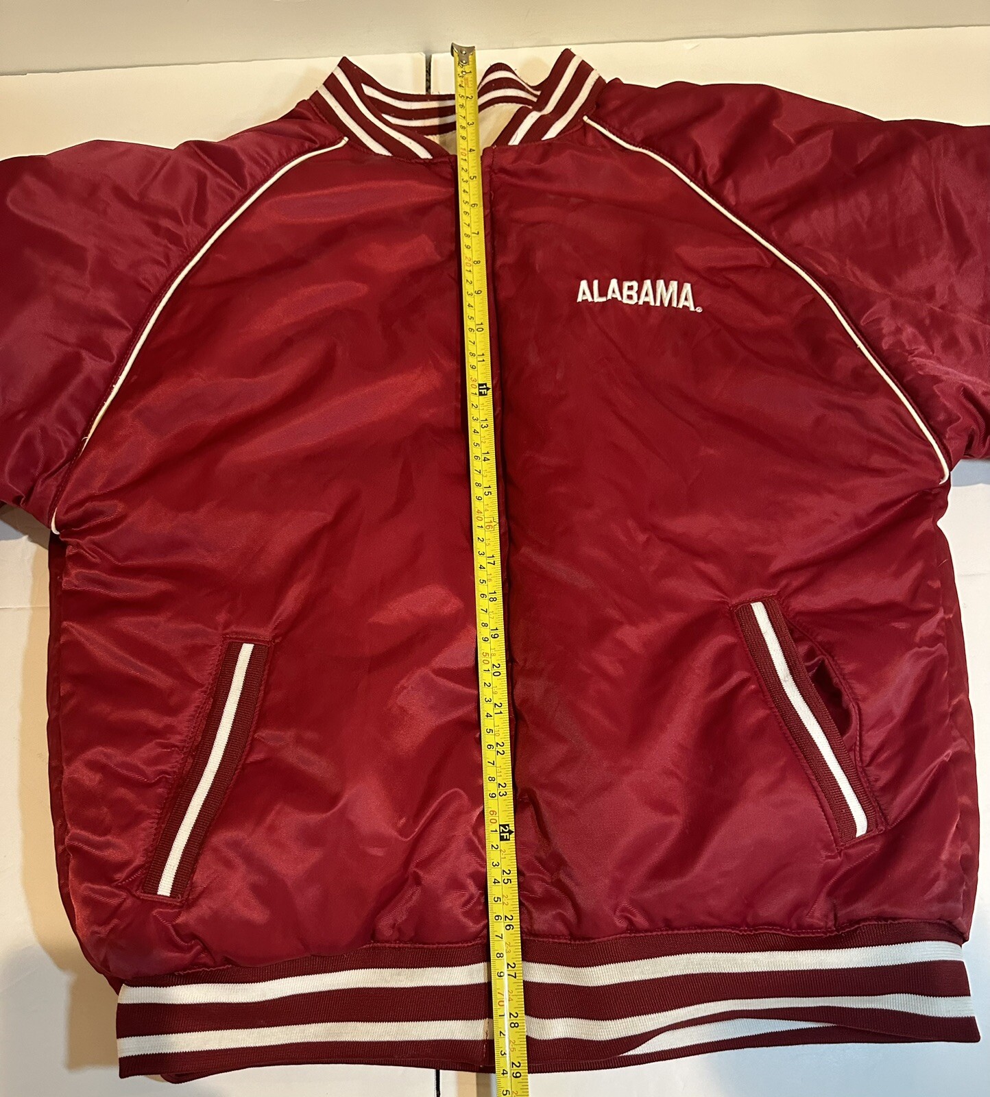 VTG Alabama Crimson Tide Jacket XL STARTER Satin Reversible Full Zip 90S Y2K