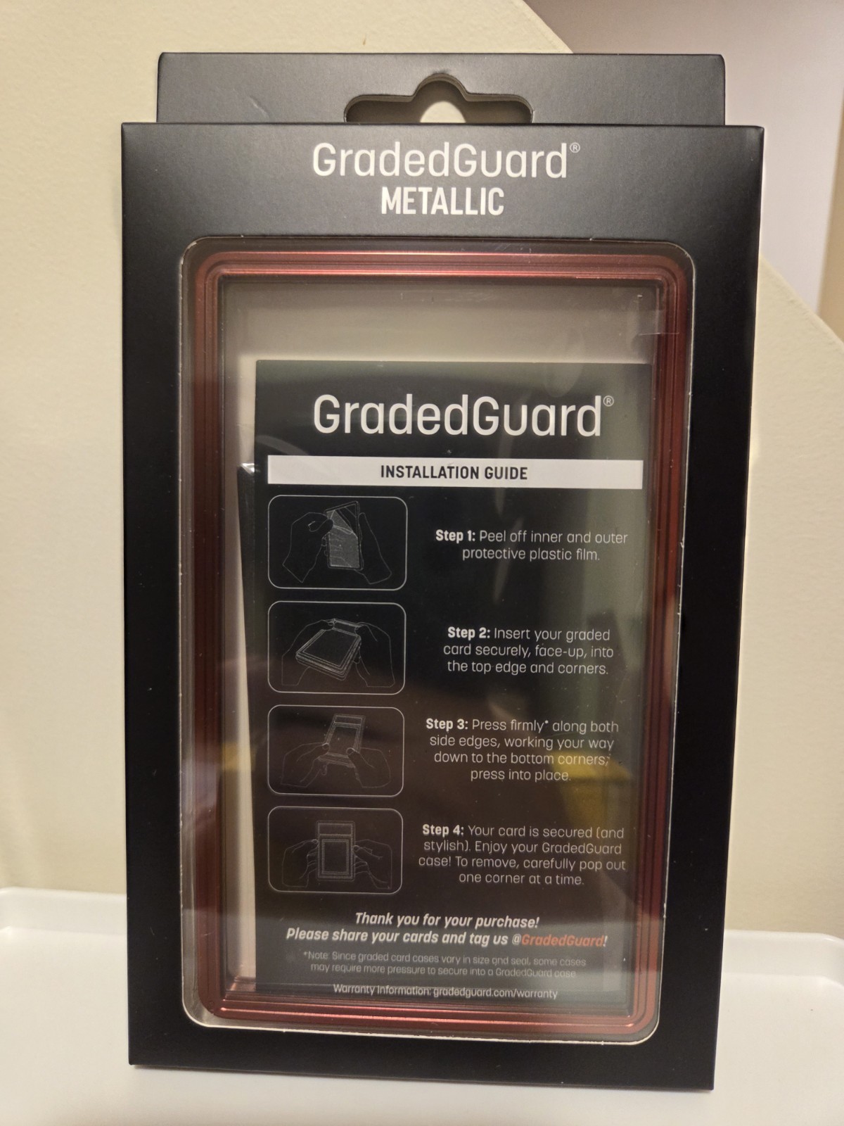 (1) Crimson Metallic GradedGuard PSA Graded Card Case Guard Protector Stackable