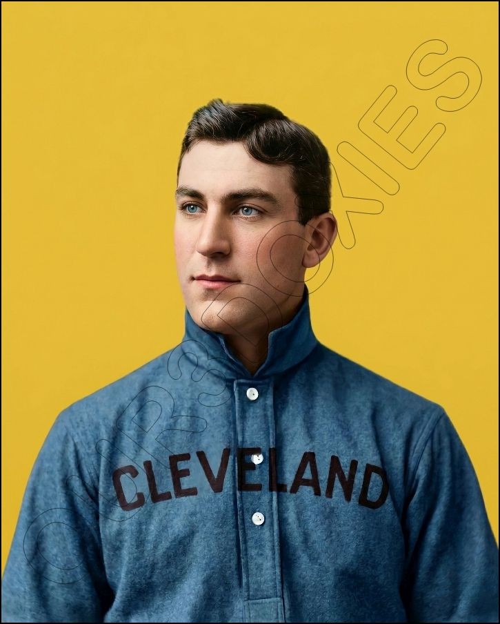 Napoléon Lajoie Photo 8X10 – 1909-1911 T206 Card Photo Naps FREE SHIPPING