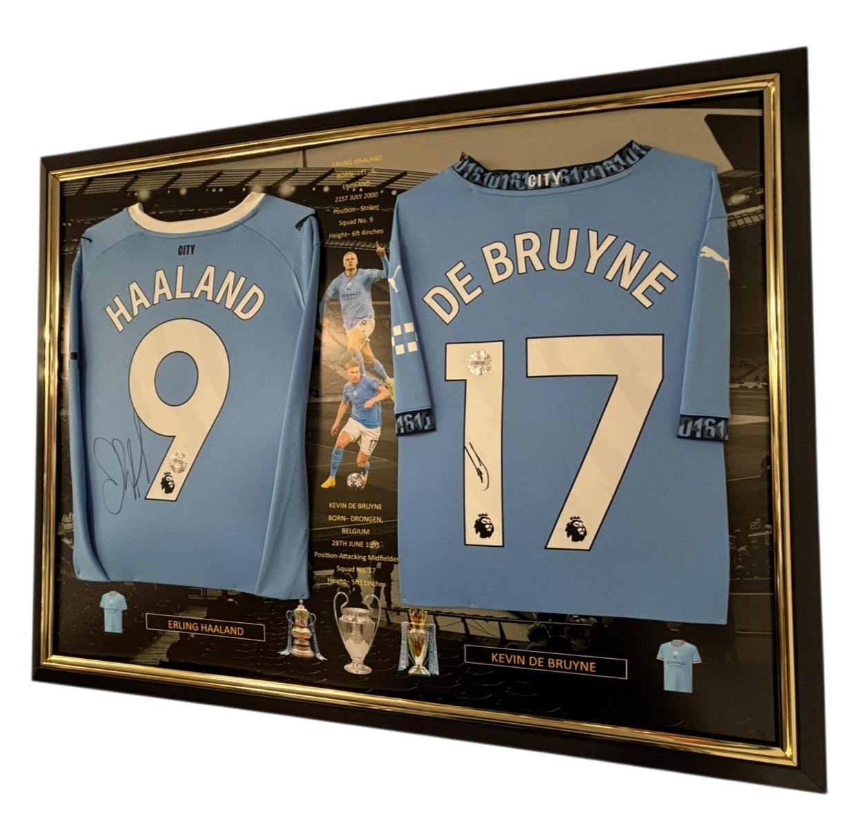 Framed City Erling Haaland Signed Shirt Jersey ** CLUB CERTIFICATE ** RRP£795