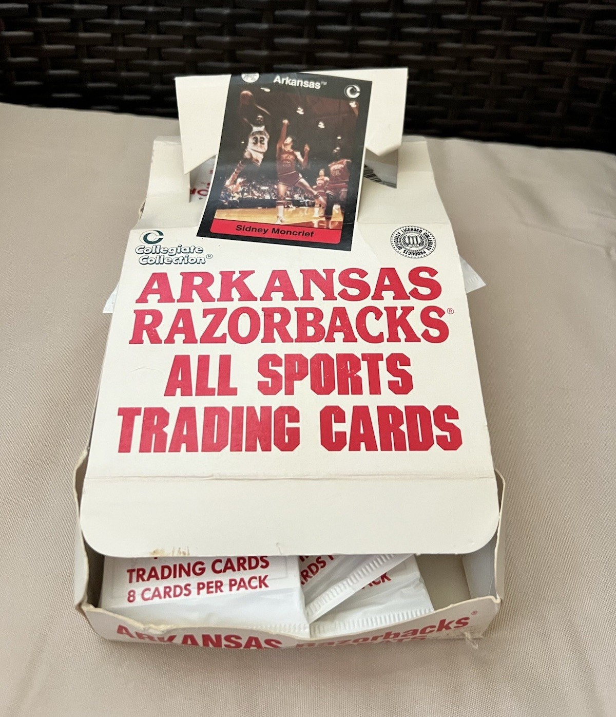 36 unopened Collegiate Collection Arkansas Razorbacks 1st Ed Pack 8 Cards: 1991