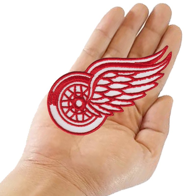 10 pcs Detroit Red Wings Ice Hockey Logo Size 3.3 in x 2.4 in Sew Iron On Patch