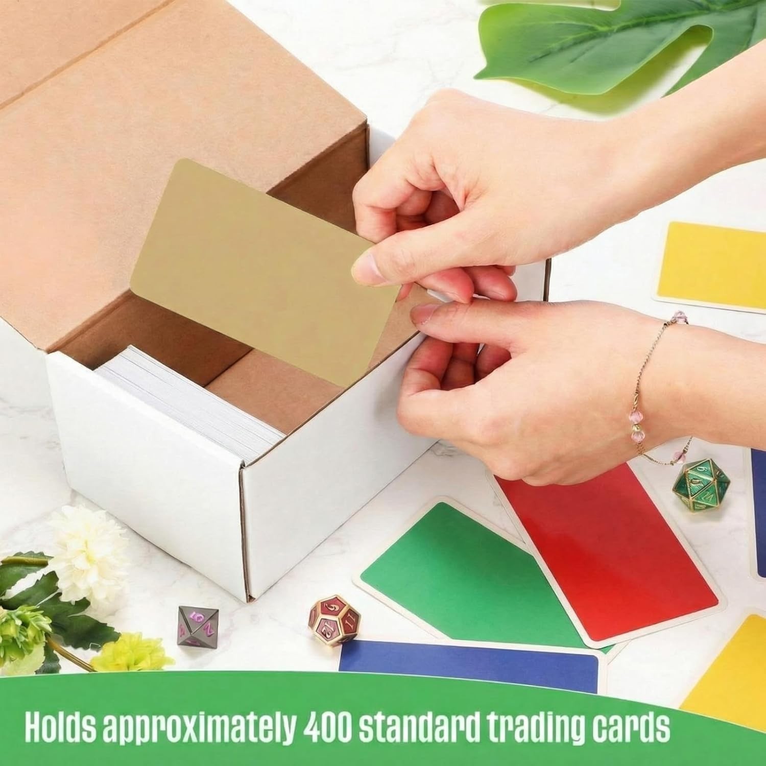 10 Pcs 400 Count Trading Card Storage Boxes Cardboard Baseball Sport Game Holder