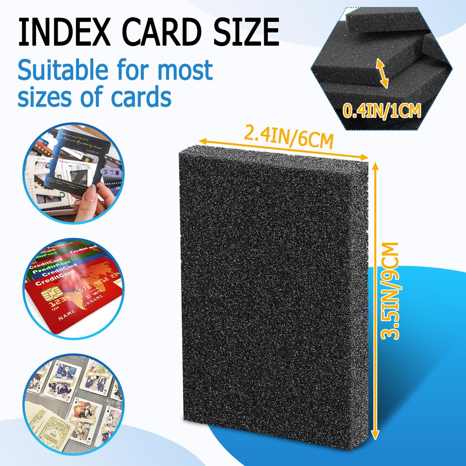 100PCS Foam Card Dividers Anti Extrusion Trading Card Dividers Multifunctiona…