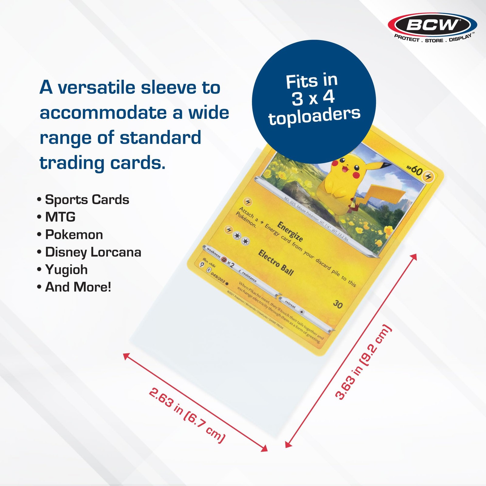 BCW Penny Sleeves – 1000 Crystal Clear Acid-Free 2-5/8″ x 3-5/8″, 1000 Pack