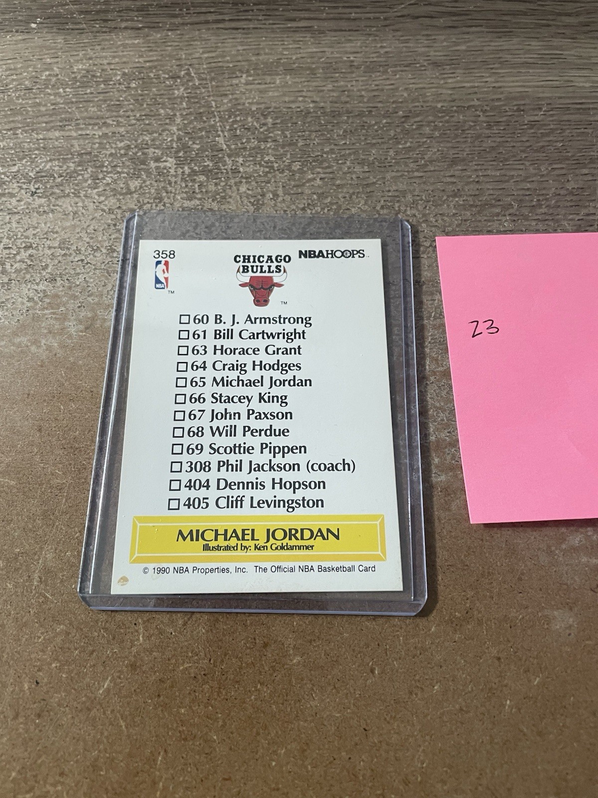 1990-91 NBA Hoops Michael Jordan Chicago Bulls Illustrated Card #358