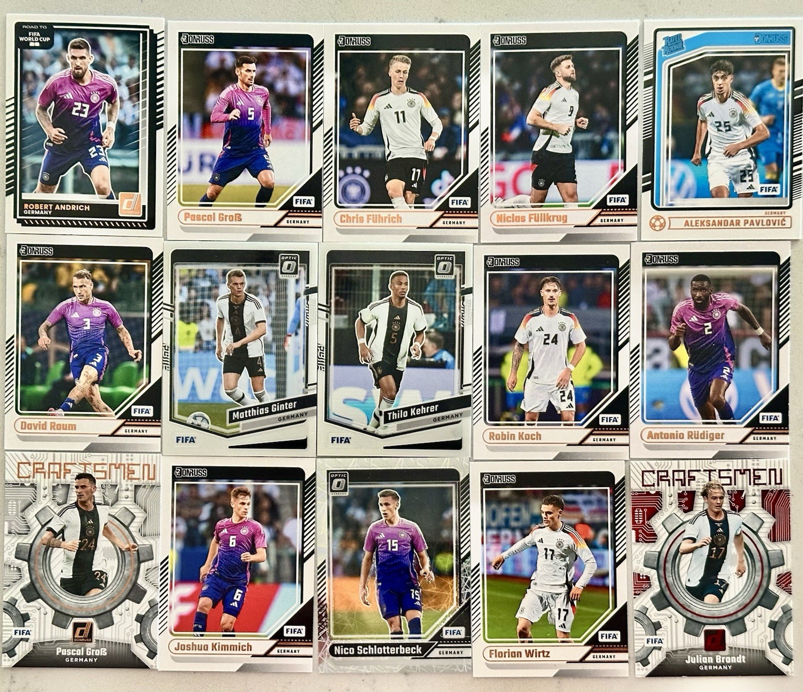 2023, 24&25 Donruss Optic/Donruss FIFA Team Germany🇩🇪DEUTSCHER⚽️Fußball-Bund