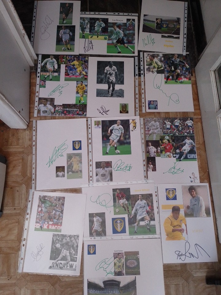 Signed Leeds United Pictures Ex Players £6 Each