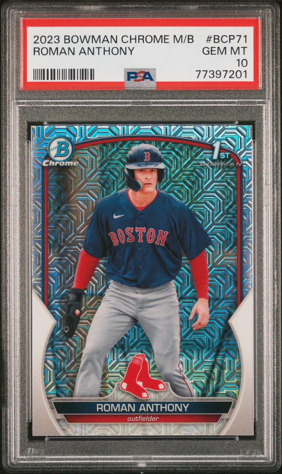 PSA 10 ROMAN ANTHONY 1st 2023 Bowman Chrome Mega Box Mojo Refractor RC GEM MINT