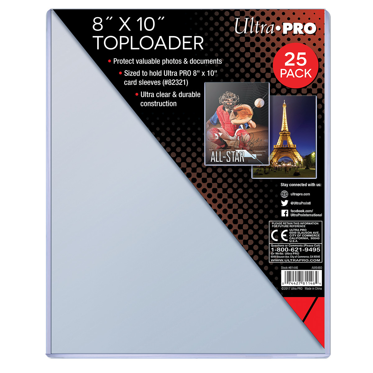 25 Count Ultra PRO 8×10 Toploaders Valuable Photos Document Holder Protection