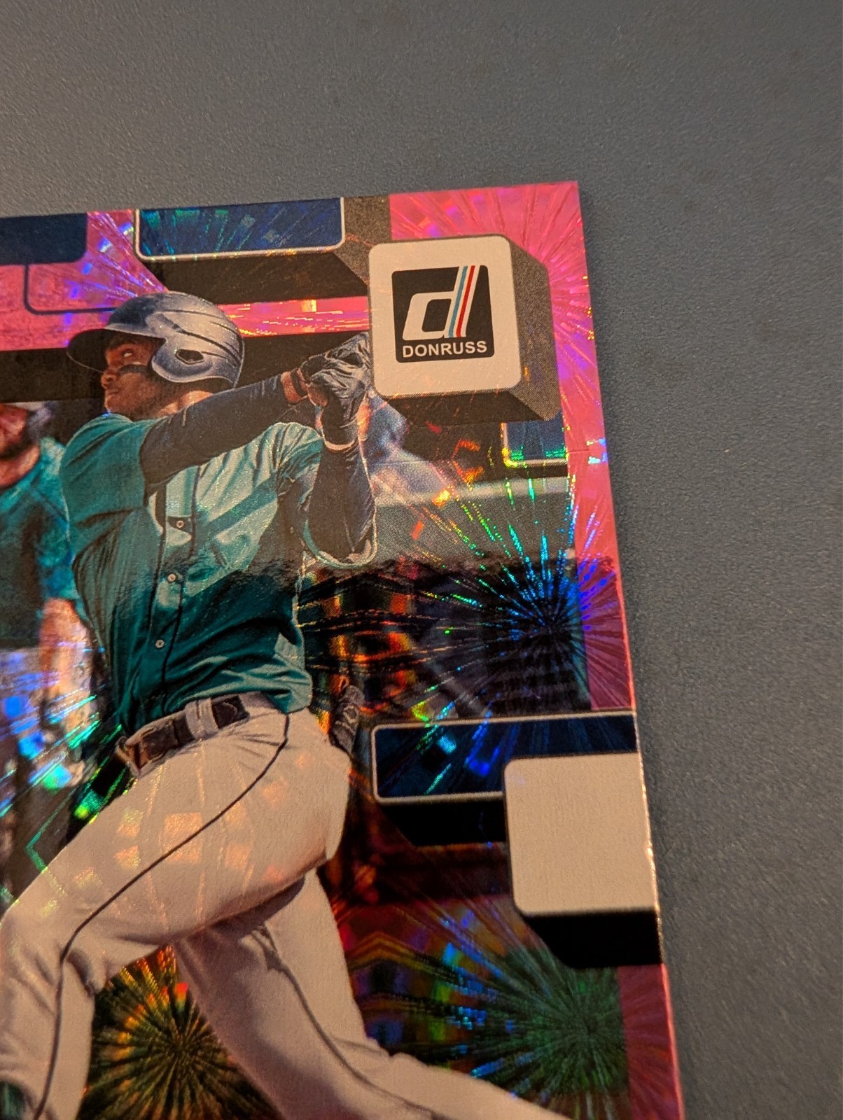 2022 Donruss Julio Rodriguez Rated Prospect #RP-1 in the Pink Fireworks parallel
