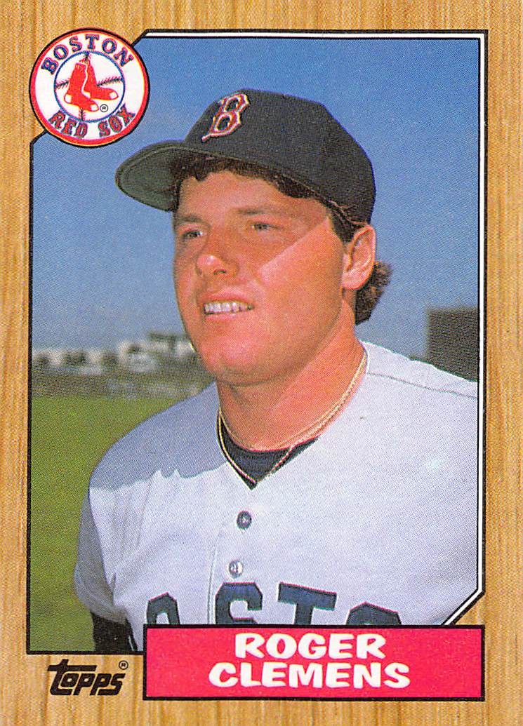Roger Clemens 1987 Topps 340 Boston Red Sox Baseball Card