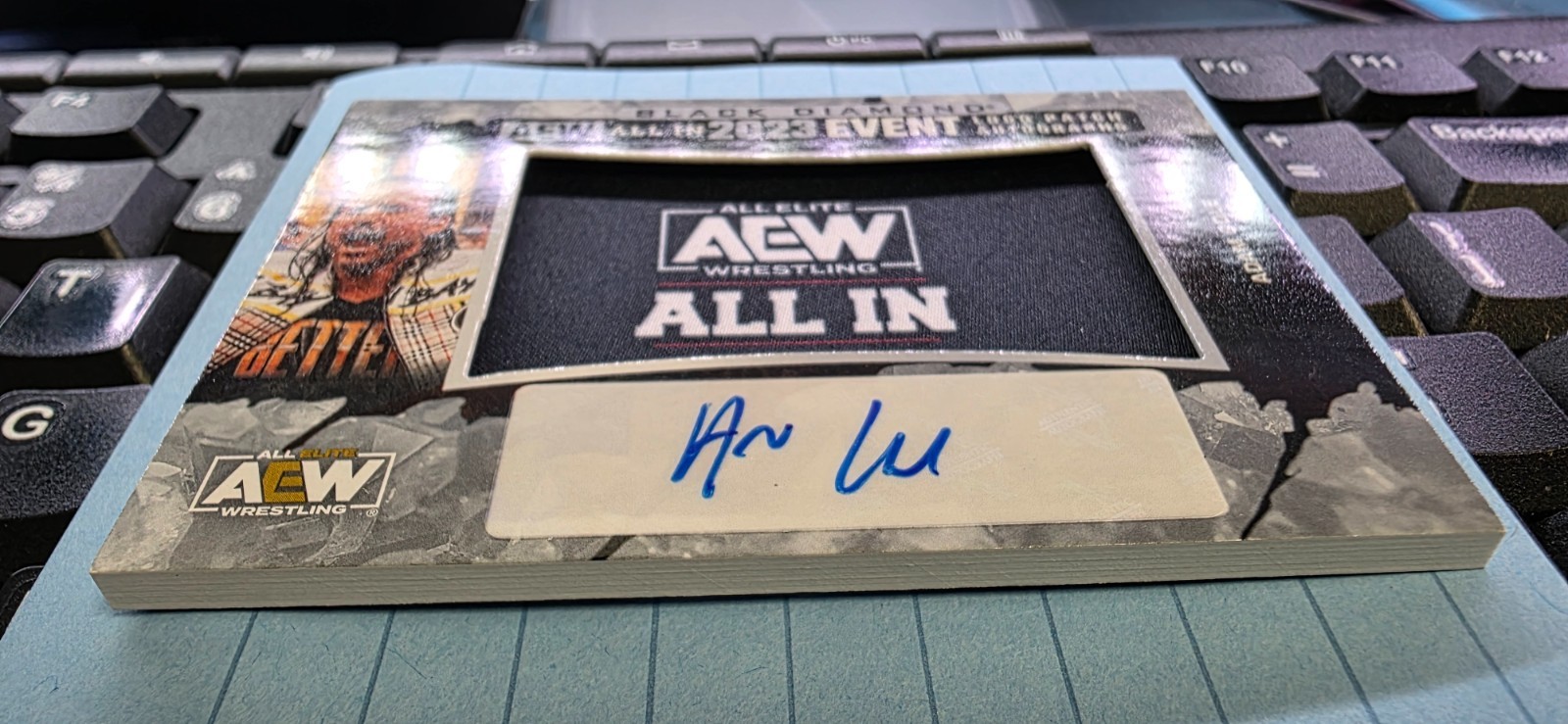2024 Black Diamond AEW Adam Cole #LPAIA-1 All In Event Logo Patch Auto 28/49