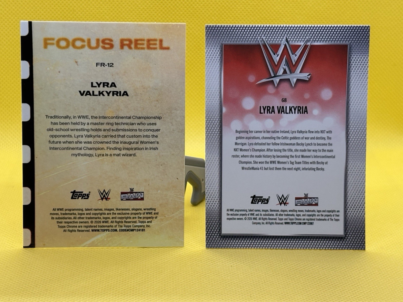 2026 Topps Chrome WWE Lyra Valkyria #FR-12 Focus Reel Insert & Base Trading Card