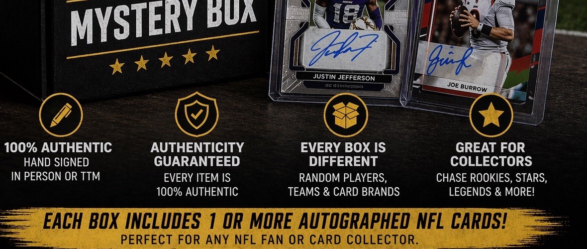 Autographed Mystery Box – Autographed NFL Cards Mystery Box – HAND SIGNED 🔥